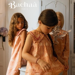 Our BONBON D’ÉTÉ pyjama set features a pair of shorts and a sleeveless top, perfect for warm summer nights. 
The soft organic cotton makes it especially comfortable to wear. The embroidery and print are all handcrafted.
This set is fully lined with plain organic cotton voile for optimal comfort.

Notre pyjama BONBON D’ÉTÉ est composé d’un short et d’un top sans manche pour les nuits chaudes de l’été. 
Le doux coton biologique choisi le rend très agréable. Les broderies et l’imprimé sont fait main. 
Ce set est entièrement doublé d’un voile de coton bio uni pour un confort optimal.

Pic by @manuelafranjouphoto 

#nightwear #kidsfashion #bachaa #parís