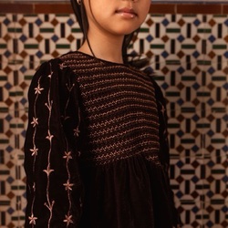 The Chocolate color and hand-embroidered golden details of our CANELLE dress ✨

La couleur Chocolate et les broderies mains dorées de notre robe CANELLE. 

Pic by @manuelafranjouphoto 

#bachaa #paris #velvet #handembroided